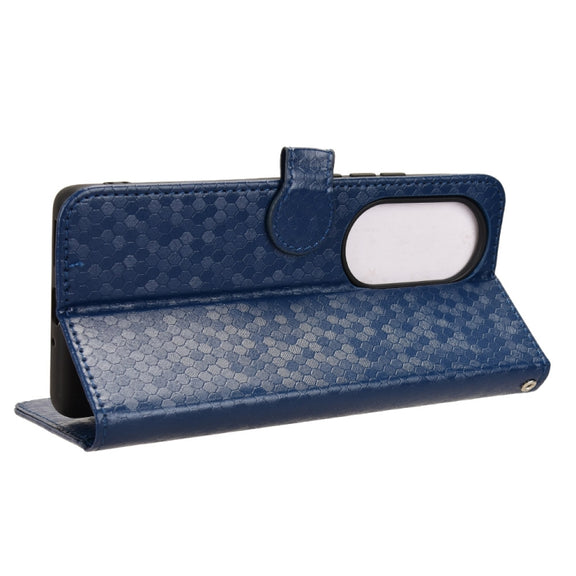 For Ulefone Note 17 Pro Honeycomb Dot Texture Leather Phone Case(Blue)