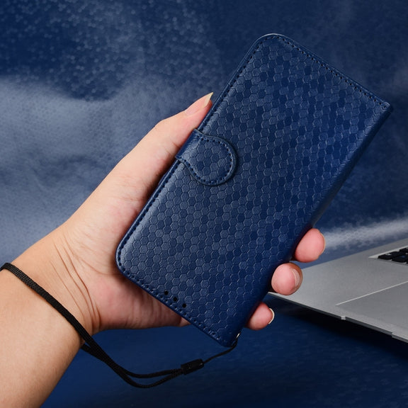For Ulefone Note 17 Pro Honeycomb Dot Texture Leather Phone Case(Blue)