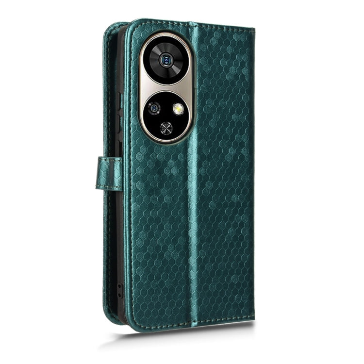 For Ulefone Note 17 Pro Honeycomb Dot Texture Leather Phone Case(Green)