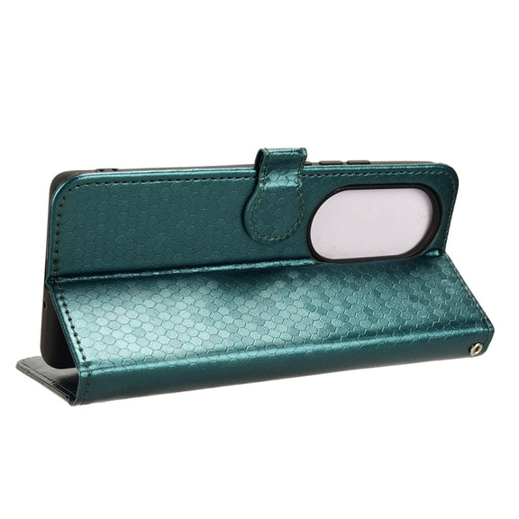 For Ulefone Note 17 Pro Honeycomb Dot Texture Leather Phone Case(Green)