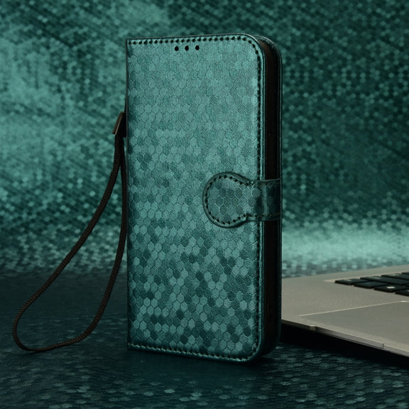 For Ulefone Note 18 Ultra Honeycomb Dot Texture Leather Phone Case(Green)