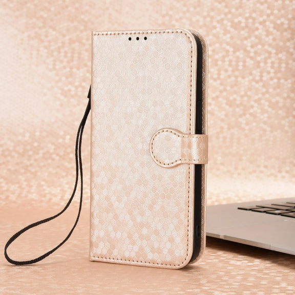 For Ulefone Note 20 Pro Honeycomb Dot Texture Leather Phone Case(Gold)