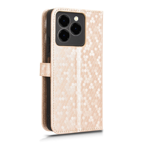 For Ulefone Note 20 Pro Honeycomb Dot Texture Leather Phone Case(Gold)