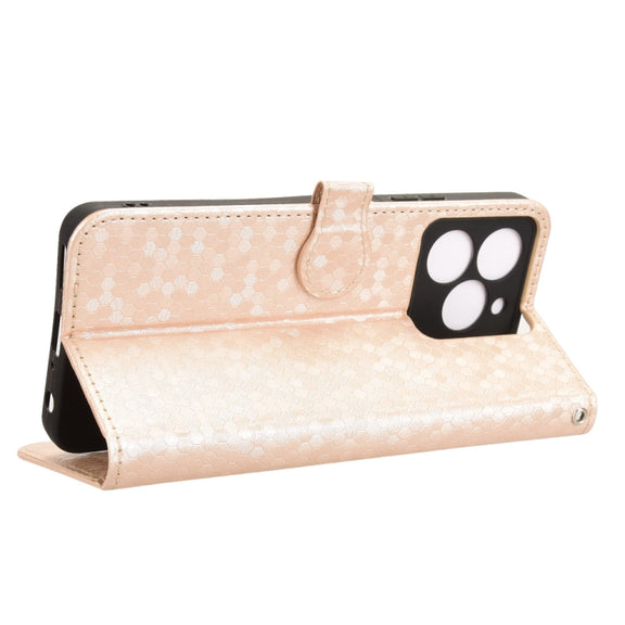 For Ulefone Note 20 Pro Honeycomb Dot Texture Leather Phone Case(Gold)