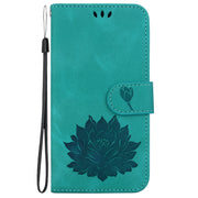 For Honor Magic6 Pro Lotus Embossed Leather Phone Case(Green)