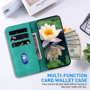 For Honor Magic6 Pro Lotus Embossed Leather Phone Case(Green)