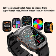 LEMFO C26 1.96 inch Sport Smart Watch, Support Bluetooth Call / Message Notification / Heart Rate / Blood Pressure Health Monitor(Orange)