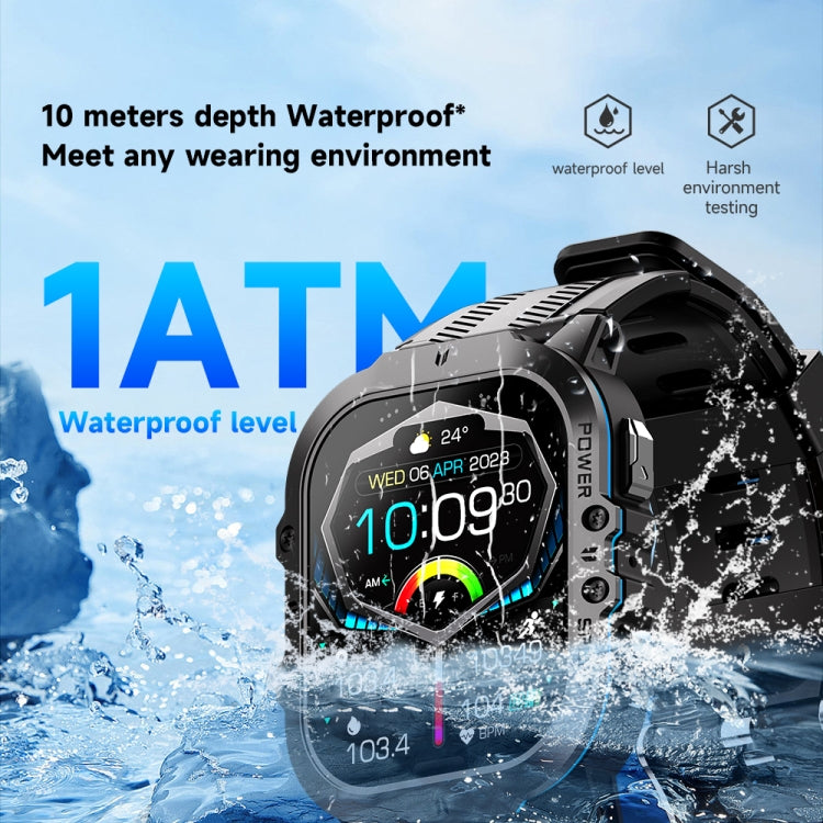 LEMFO C26 1.96 inch Sport Smart Watch, Support Bluetooth Call / Message Notification / Heart Rate / Blood Pressure Health Monitor(Orange) - free shipping - PMC Jewellery - Order now!