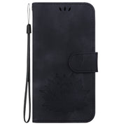 For Tecno Spark G0 2024 / Spark 20 Lotus Embossed Leather Phone Case(Black)