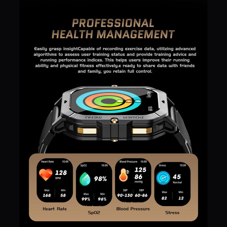 LEMFO C28 2.02 inch Sport Smart Watch, Support Bluetooth Call / Sleep / Blood Oxygen / Heart Rate / Blood Pressure Health Monitor(Green)