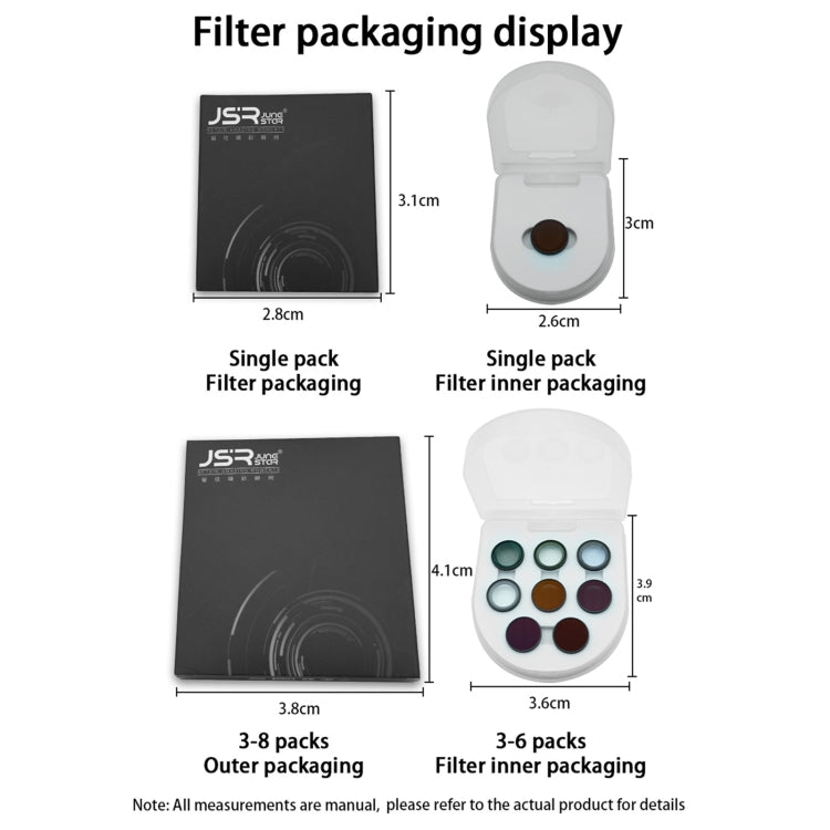 For Insta360 GO 3S JUNESTAR Camera Lens Filter, Filter:3 in 1 UV