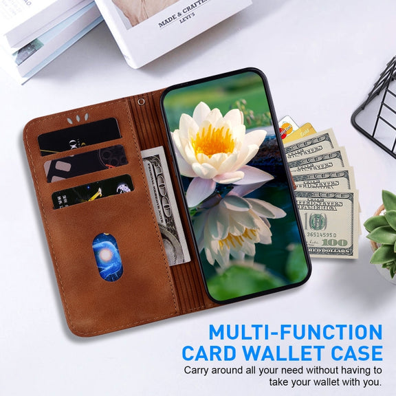 For Redmi K70 / K70 Pro Lotus Embossed Leather Phone Case(Brown)