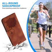 For Redmi K70 / K70 Pro Lotus Embossed Leather Phone Case(Brown)