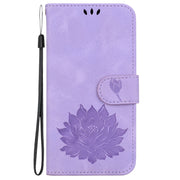 For Redmi K70 / K70 Pro Lotus Embossed Leather Phone Case(Purple)