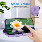 For Redmi K70 / K70 Pro Lotus Embossed Leather Phone Case(Purple)