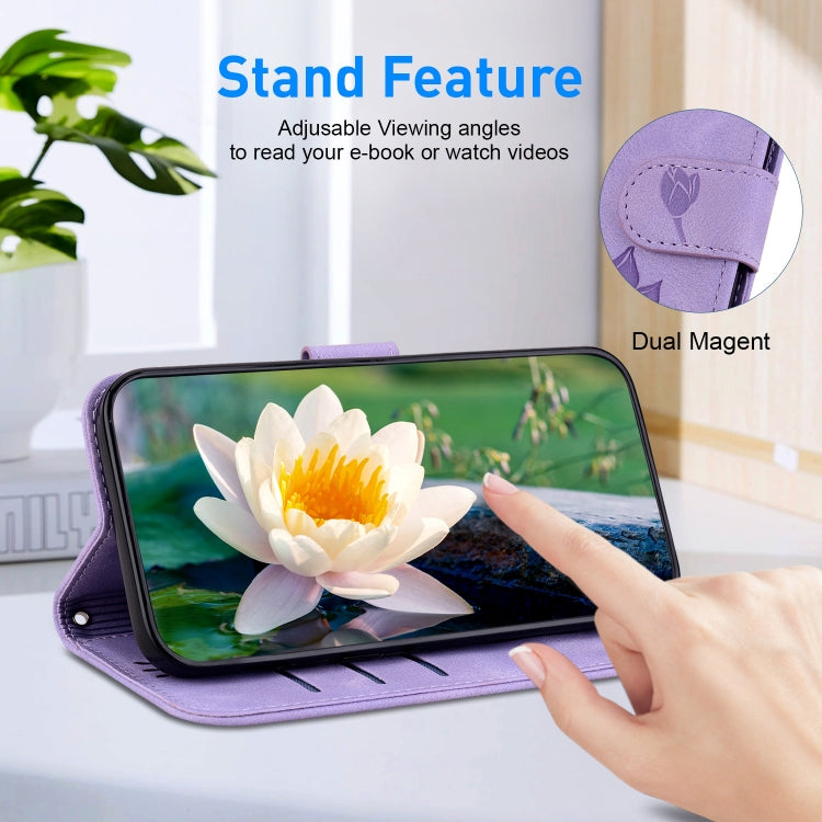 For Redmi K70 / K70 Pro Lotus Embossed Leather Phone Case(Purple)