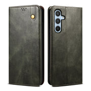For Samsung Galaxy S25+ 5G Oil Wax Crazy Horse Texture Leather Phone Case(Green)