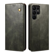 For Samsung Galaxy S25 Ultra 5G Oil Wax Crazy Horse Texture Leather Phone Case(Green)