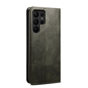For Samsung Galaxy S25 Ultra 5G Oil Wax Crazy Horse Texture Leather Phone Case(Green)