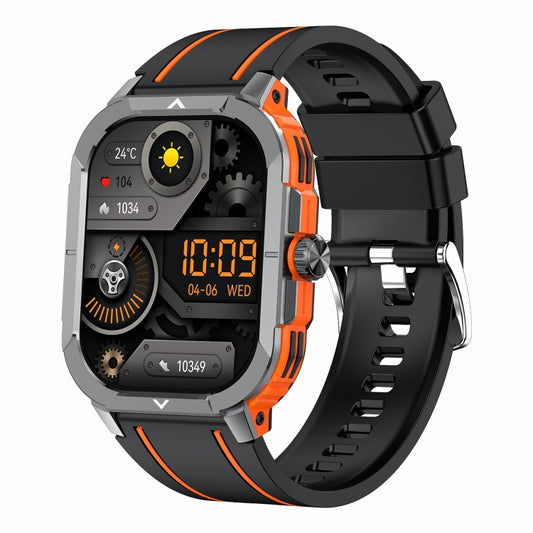 LEMFO HK56 2.06 inch BT5.3 IP68 Sport Smart Watch, Support Bluetooth Call / Message Notification / Heart Rate / Blood Pressure Health Monitor(Orange) - free shipping - PMC Jewellery - Order now!