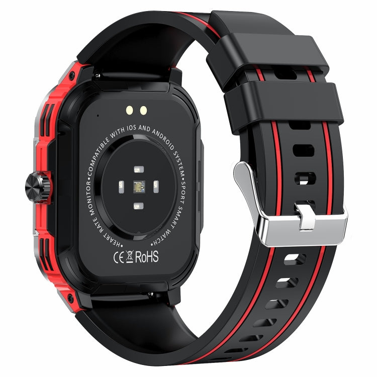 LEMFO HK56 2.06 inch BT5.3 IP68 Sport Smart Watch, Support Bluetooth Call / Message Notification / Heart Rate / Blood Pressure Health Monitor(Red) - free shipping - PMC TechLife - Order now!
