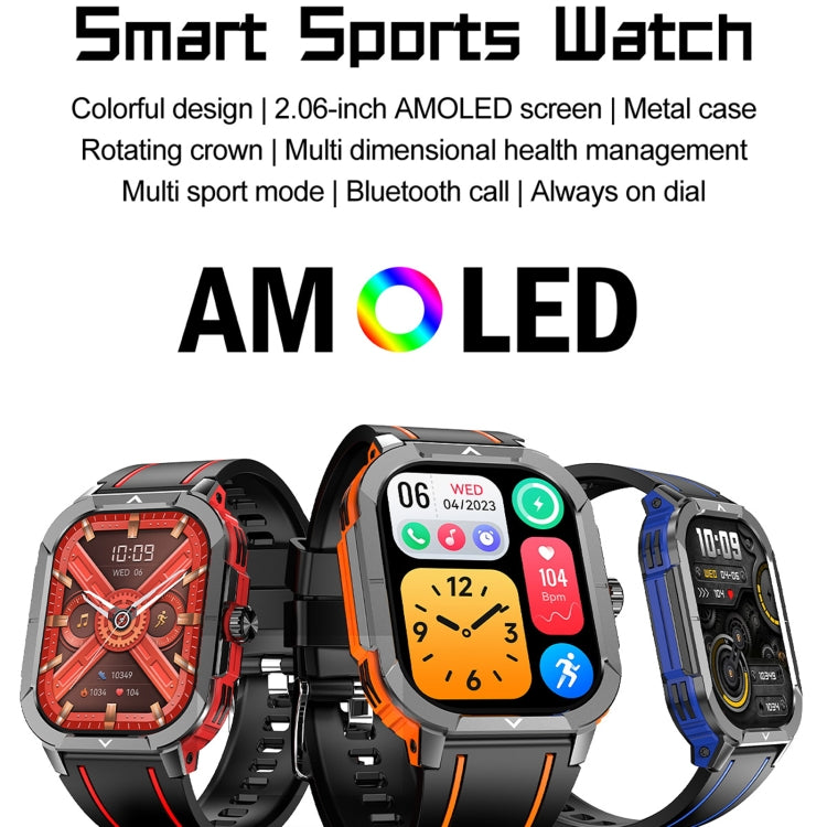 LEMFO HK56 2.06 inch BT5.3 IP68 Sport Smart Watch, Support Bluetooth Call / Message Notification / Heart Rate / Blood Pressure Health Monitor(Blue) - free shipping - PMC TechLife - Order now!