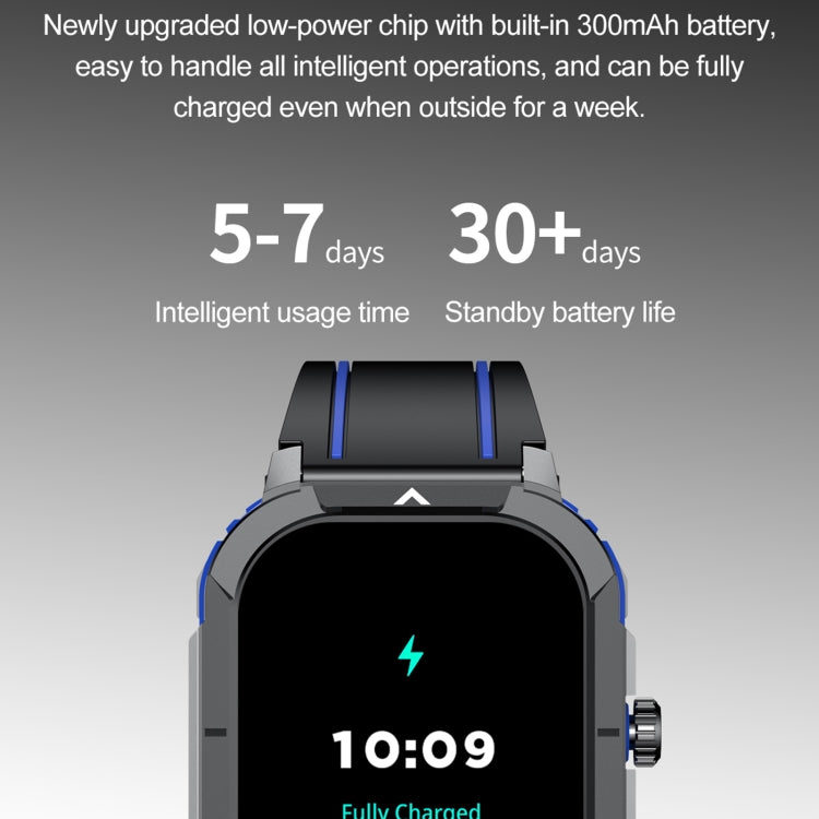 LEMFO HK56 2.06 inch BT5.3 IP68 Sport Smart Watch, Support Bluetooth Call / Message Notification / Heart Rate / Blood Pressure Health Monitor(Blue) - free shipping - PMC TechLife - Order now!