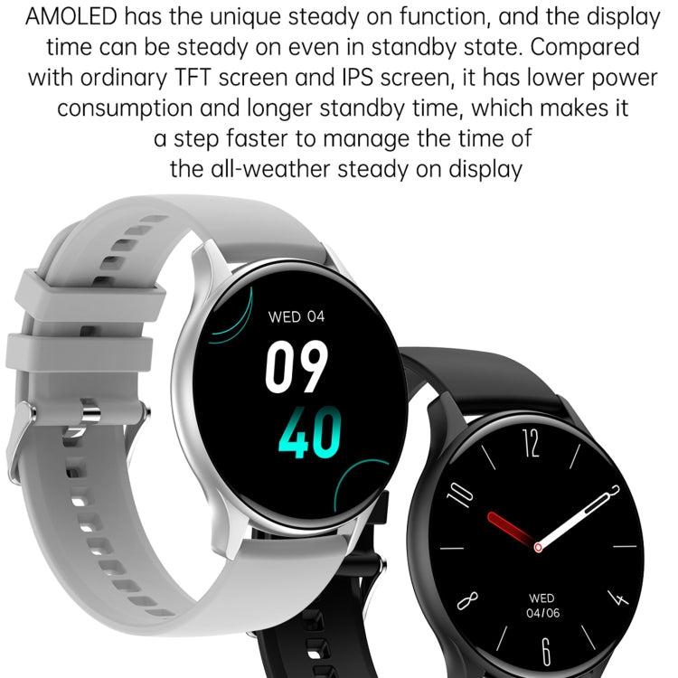 LEMFO HK89 1.43 inch BT5.0 IP67 Sport Smart Watch, Support Bluetooth Call / Message Notification / Heart Rate / Blood Pressure Health Monitor(Silver) - free shipping - PMC TechLife - Order now!