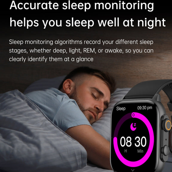 LEMFO HK95 1.952 inch BT5.0 IP68 Sport Smart Watch, Support Bluetooth Call / Sleep / Blood Oxygen / Heart Rate / Blood Pressure Health Monitor(Black)