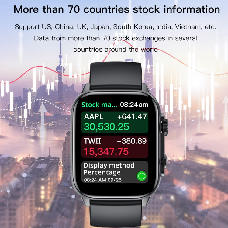 LEMFO HK95 1.952 inch BT5.0 IP68 Sport Smart Watch, Support Bluetooth Call / Sleep / Blood Oxygen / Heart Rate / Blood Pressure Health Monitor(Black)