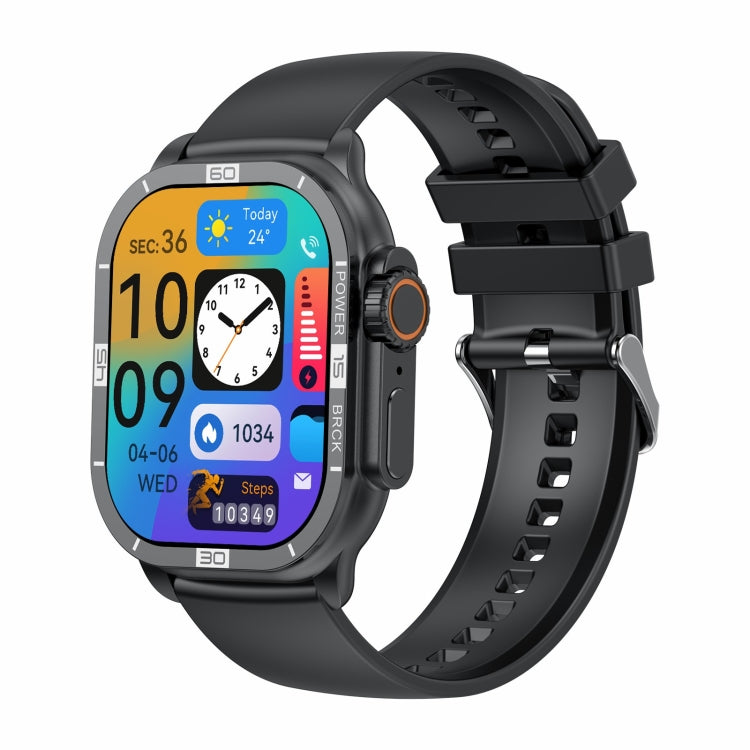 HK96S 2.06 inch BT5.3 IP68 Sport Smart Watch, Support Bluetooth Call / Sleep / Blood Oxygen / Heart Rate / Blood Pressure Health Monitor(Black) - Smart Watches by PMC TechLife | Online Shopping South Africa | PMC TechLife | Buy Now Pay Later Mobicred