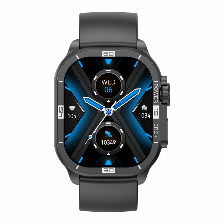 HK96S 2.06 inch BT5.3 IP68 Sport Smart Watch, Support Bluetooth Call / Sleep / Blood Oxygen / Heart Rate / Blood Pressure Health Monitor(Black)