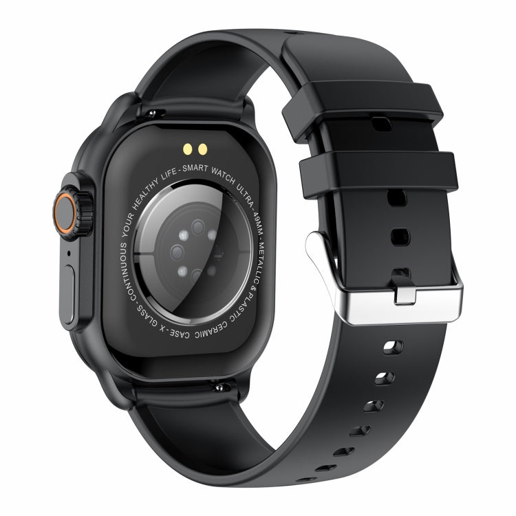 HK96S 2.06 inch BT5.3 IP68 Sport Smart Watch, Support Bluetooth Call / Sleep / Blood Oxygen / Heart Rate / Blood Pressure Health Monitor(Black)