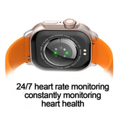 HK96S 2.06 inch BT5.3 IP68 Sport Smart Watch, Support Bluetooth Call / Sleep / Blood Oxygen / Heart Rate / Blood Pressure Health Monitor(Orange)