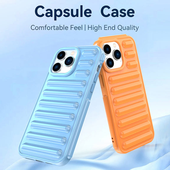 For iPhone 16 Capsule Series Candy Color TPU Phone Case(Orange)