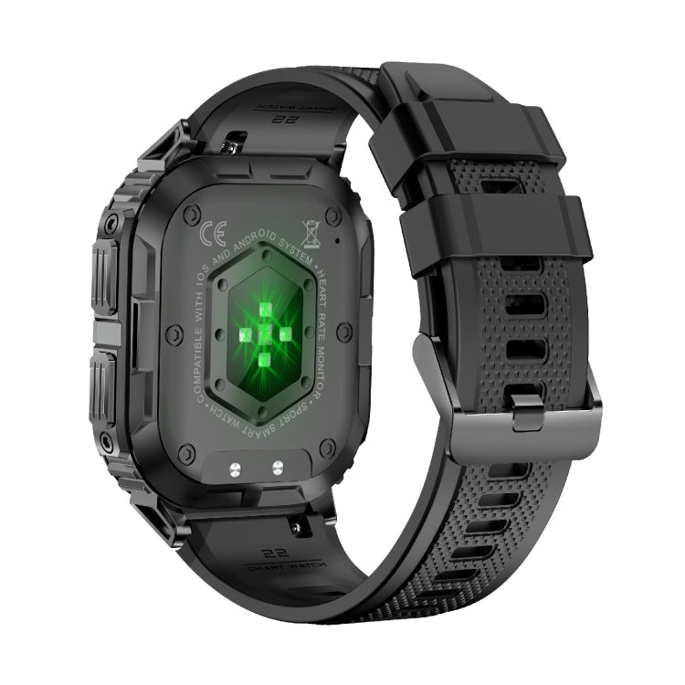 LEMFO K61 Pro 1.96 inch BT5.0 Sport Smart Watch, Support Bluetooth Call / Sleep / Blood Oxygen / Heart Rate / Blood Pressure Health Monitor(Black)