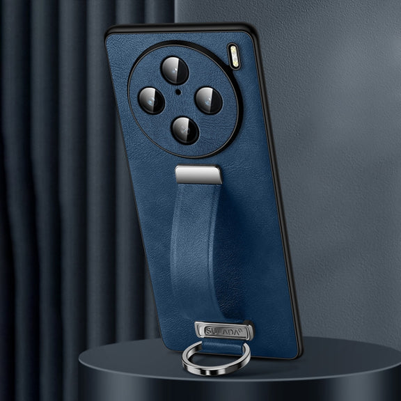 For vivo X100s Pro / X100 Pro SULADA PC + Leather Texture Skin Feel Shockproof Phone Case(Blue)