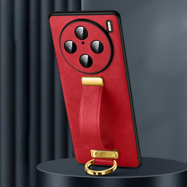 For vivo X100s Pro / X100 Pro SULADA PC + Leather Texture Skin Feel Shockproof Phone Case(Red) - free shipping - PMC Jewellery - Order now!