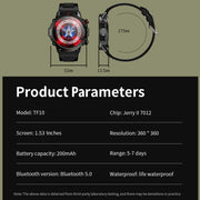 LEMFO TF10 Pro 1.53 inch BT5.2 IP67 Sport Smart Watch, Support Bluetooth Call / Sleep / Blood Oxygen / Heart Rate / Long Sitting Health Monitor(Silver)