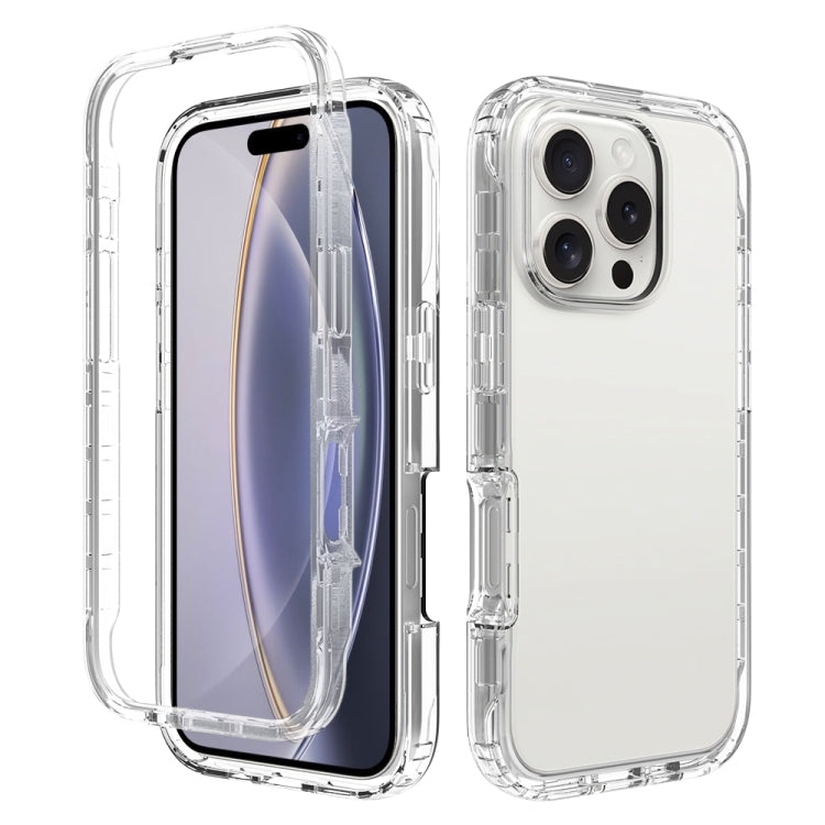 For iPhone 16 Pro Max Clear TPU Hybrid PC Shockproof Phone Case(Transparent) - iPhone 16 Pro Max Cases by PMC TechLife | Online Shopping South Africa | PMC TechLife | Buy Now Pay Later Mobicred