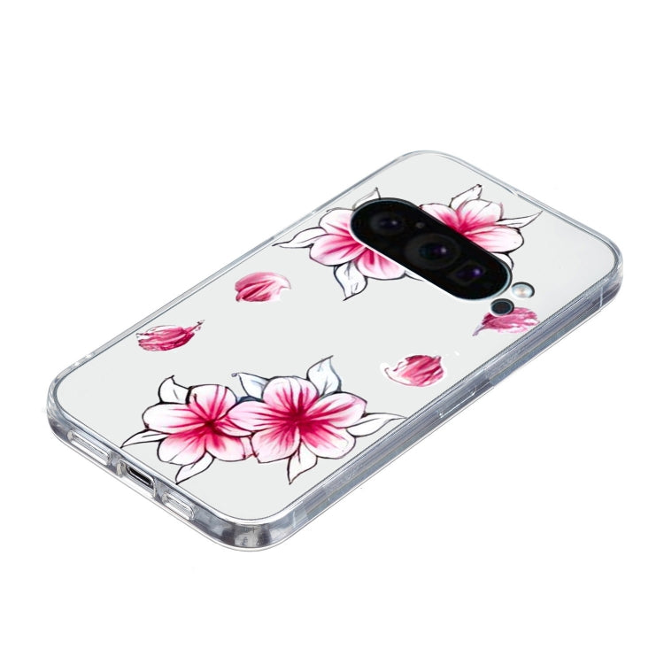 For Google Pixel 9 Colored Drawing Pattern Transparent TPU Phone Case(Sakura) - Google Cases by PMC TechLife | Online Shopping South Africa | PMC TechLife | Buy Now Pay Later Mobicred