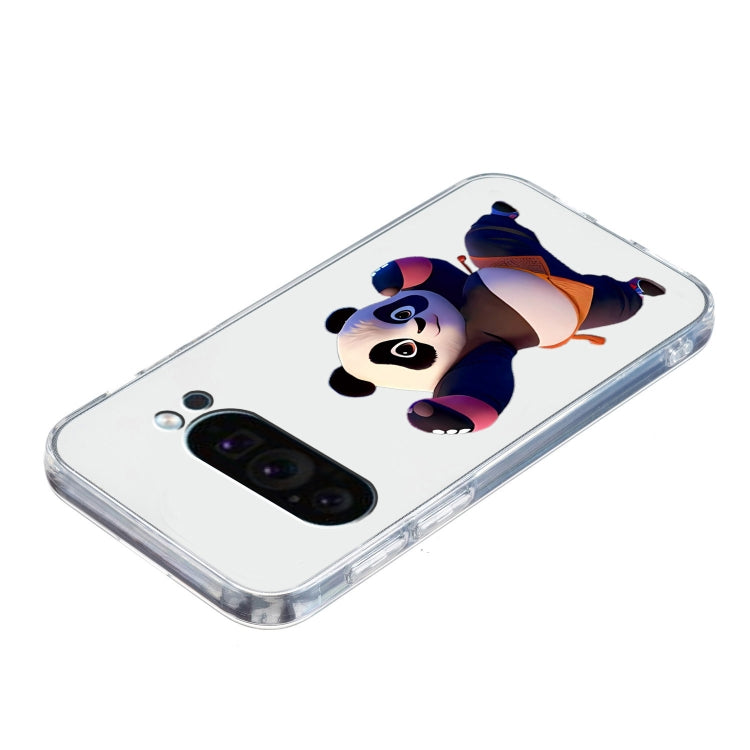 For Google Pixel 9 Colored Drawing Pattern Transparent TPU Phone Case(Panda) - Google Cases by PMC TechLife | Online Shopping South Africa | PMC TechLife | Buy Now Pay Later Mobicred
