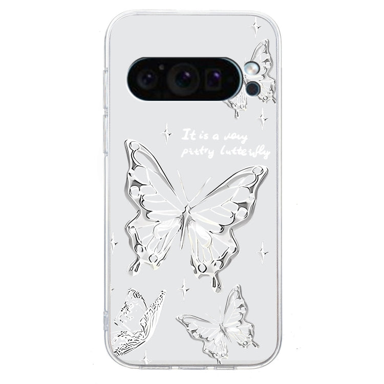 For Google Pixel 9 Colored Drawing Pattern Transparent TPU Phone Case(Butterflies) - Google Cases by PMC TechLife | Online Shopping South Africa | PMC TechLife | Buy Now Pay Later Mobicred