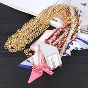 Mobile Phone Anti-lost Silk Scarf Half Pack Long Lanyard(Pink)