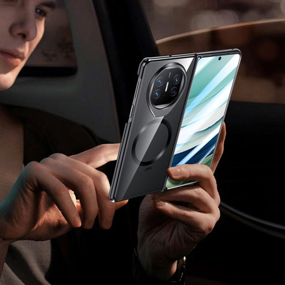 For Huawei Mate X5 Integrated MagSafe Metal Lens Holder PC Electroplating Phone Case(Silver)