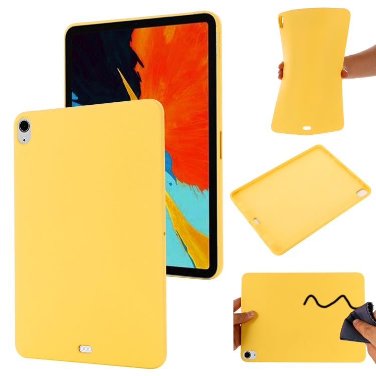 For iPad Air 13 2025 / 2024 Pure Color Liquid Silicone Shockproof Tablet Case(Yellow) - free shipping - PMC TechLife - Order now!