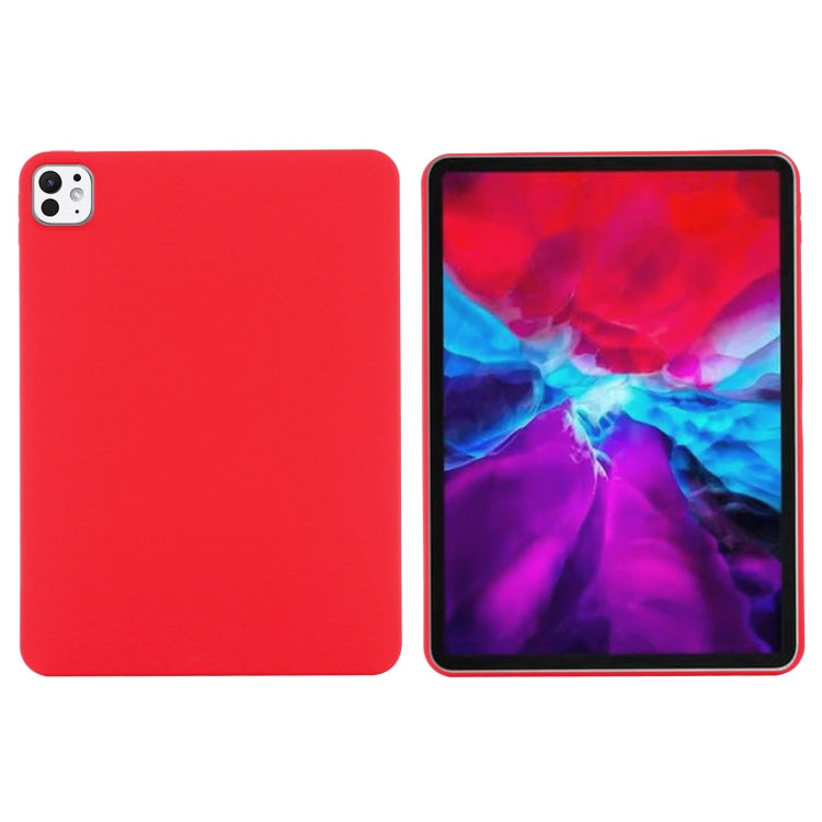 For iPad Pro 13 2024 Pure Color Liquid Silicone Shockproof Tablet Case(Red) - iPad Pro 13 2024 Cases by PMC TechLife | Online Shopping South Africa | PMC TechLife | Buy Now Pay Later Mobicred