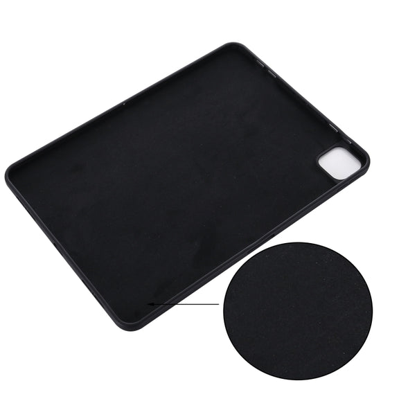 For iPad Pro 13 2024 Pure Color Liquid Silicone Shockproof Tablet Case(Black)