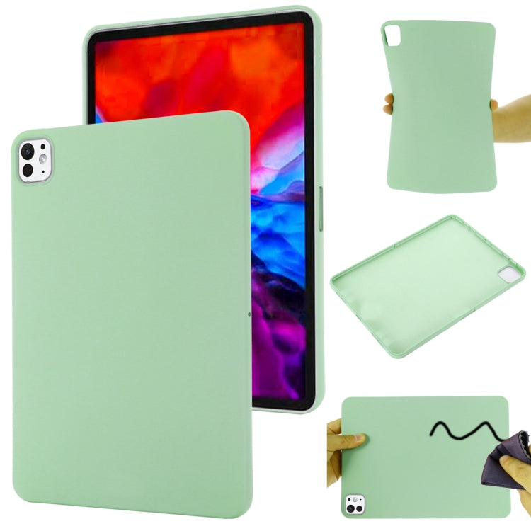 For iPad Pro 11 2024 Pure Color Liquid Silicone Shockproof Tablet Case(Green) - iPad Pro 11 2024 Cases by PMC TechLife | Online Shopping South Africa | PMC TechLife | Buy Now Pay Later Mobicred