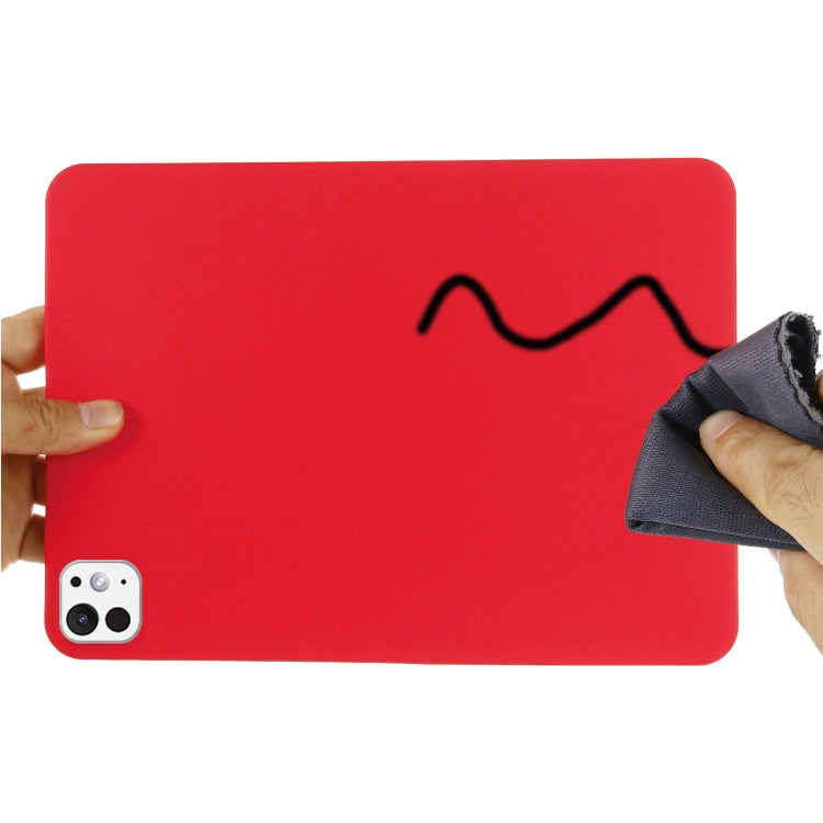 For iPad Pro 11 2024 Pure Color Liquid Silicone Shockproof Tablet Case(Red) - iPad Pro 11 2024 Cases by PMC TechLife | Online Shopping South Africa | PMC TechLife | Buy Now Pay Later Mobicred